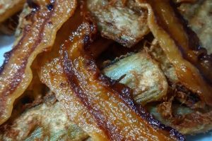 bacon y verduras
